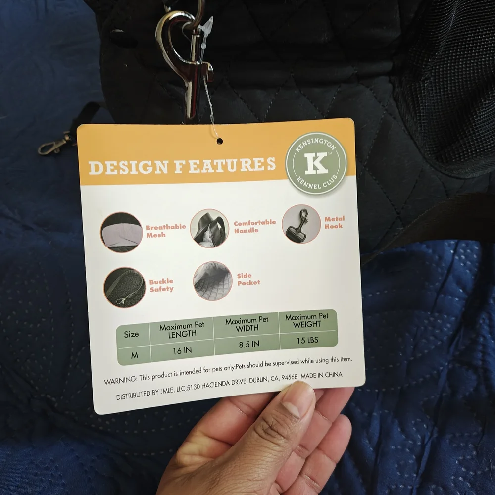 padded pet carrier bag. This bag